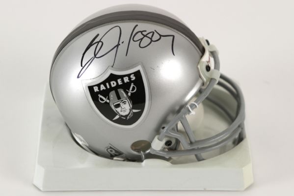 1990s Bo Jackson Los Angeles Raiders Signed Mini Helmet (JSA)