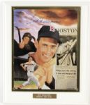 1990s Ted Williams Boston Red Sox Signed 11" x 13" Display (JSA)