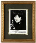 1980s Linda Ronstadt Signed 15" x 17" Framed Display (JSA)