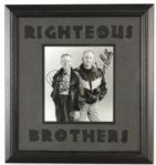 1980s The Righteous Brothers Signed 16" x 16" Framed Display (JSA)