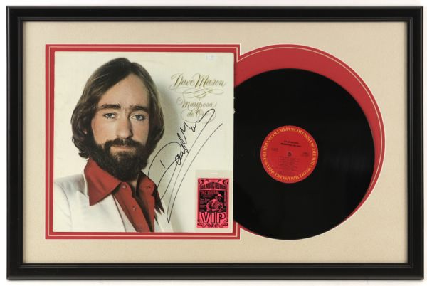 1978 Dave Mason Signed 19" x 29" Framed Mariposa De Oro album (JSA)