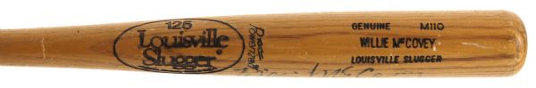 1980 Willie McCovey San Francisco Giants Signed Louisville Slugger Professional Model Game Used Bat (MEARS A6/JSA)