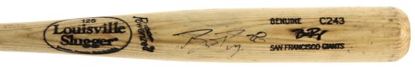 2011 Buster Posey San Francisco Giants Signed Louisville Slugger Professional Model Game Used Bat (MEARS LOA/JSA)