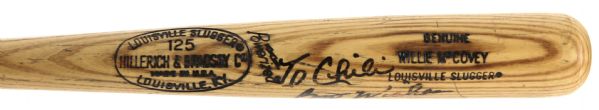 1973-75 Willie McCovey Giants/Padres Signed H&B Louisville Slugger Professional Model Show Bat (JSA)
