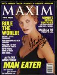 1998 Natash Henstridge Species Signed Maxim Magazine (JSA) 
