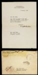 1944 Dwight D. Eisenhower Signed Letter on Allied Expeditionary Force Letterhead w/ Original Envelope (JSA)