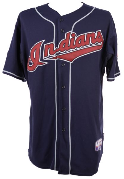 2009 Anthony Reyes Cleveland Indians Game Worn Alternate Jersey (MEARS LOA/Team COA)