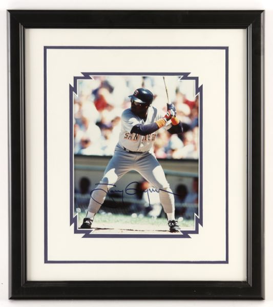 1990s Tony Gwynn Signed 16" x 18" Framed Photo (JSA)