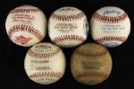 1950s-2000 World Series All Star Milwaukee Braves/Brewers Baseball Collection - Lot of 5
