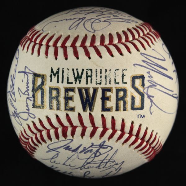 1996 Milwaukee Brewers Team Signed Baseball w/ 27 Signatures (JSA)