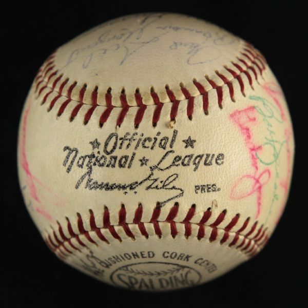 1958 San Francisco Giants Team Signed ONL Giles Baseball w/ 25 Signatures Including Willie Mays, Orlando Cepeda, Felipe Alou & More (JSA)