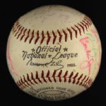 1958 San Francisco Giants Team Signed ONL Giles Baseball w/ 25 Signatures Including Willie Mays, Orlando Cepeda, Felipe Alou & More (JSA)