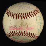 1958 San Francisco Giants Team Signed ONL Giles Baseball w/ 25 Signatures Including Willie Mays, Orlando Cepeda, Felipe Alou & More (JSA)