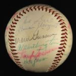 1958 San Francisco Giants Team Signed ONL Giles Baseball w/ 25 Signatures Including Willie Mays, Orlando Cepeda, Felipe Alou & More (JSA)