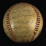 1953 Pittsburgh Pirates Team Signed ONL Giles Baseball w/ 23 Signatures (JSA)
