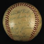 1953 Pittsburgh Pirates Team Signed ONL Giles Baseball w/ 23 Signatures (JSA)