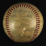 1953 Pittsburgh Pirates Team Signed ONL Giles Baseball w/ 23 Signatures (JSA)