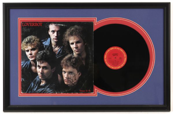 1983 Loverboy Signed 19" x 29" Framed Keep It Up Album (JSA)