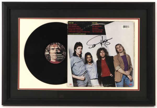 1980 Sammy Hagar Signed 19" x 29" Framed Danger Zone Album (JSA)