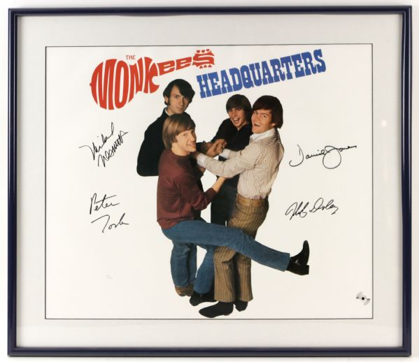 1960s Monkeys Signed 27"x 31" Framed Display  (JSA)
