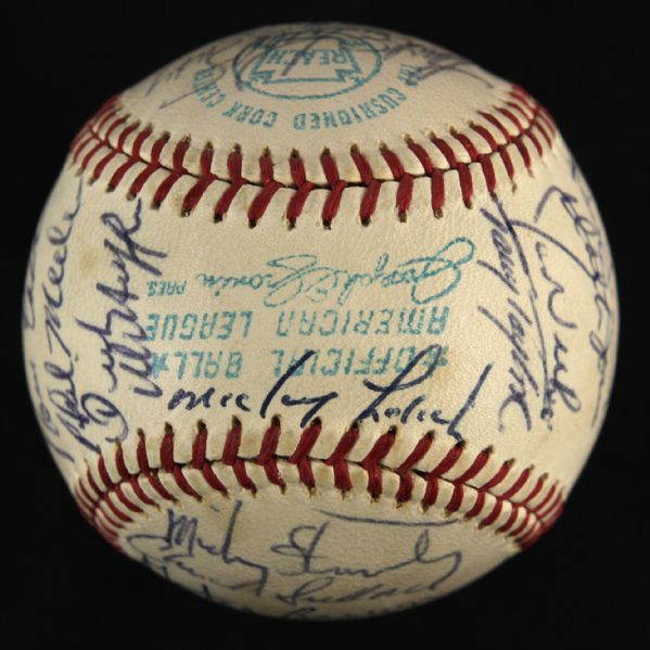 1971-72 Detroit Tigers Team Signed OAL Cronin Baseball w/ 27 Signatures Including Al Kaline, Billy Martin, Mickey Lolich & More (JSA)