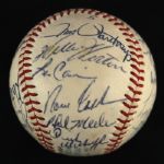 1971-72 Detroit Tigers Team Signed OAL Cronin Baseball w/ 27 Signatures Including Al Kaline, Billy Martin, Mickey Lolich & More (JSA)