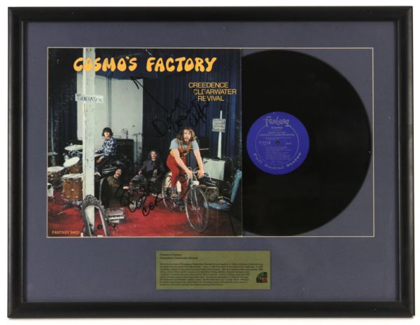 1970 Creedence Clearwater Revival Signed 20" x 26" Framed Cosmos Factory Album (JSA)