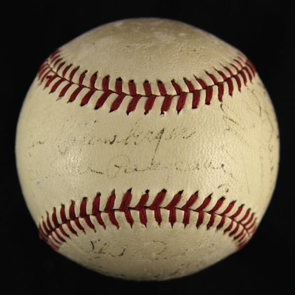 1934-51 Rabbit Warstler George Uhle Billy Rogell Signed ONL Frick Baseball (JSA)