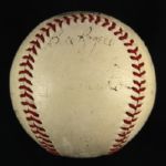 1934-51 Rabbit Warstler George Uhle Billy Rogell Signed ONL Frick Baseball (JSA)
