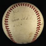 1934-51 Rabbit Warstler George Uhle Billy Rogell Signed ONL Frick Baseball (JSA)