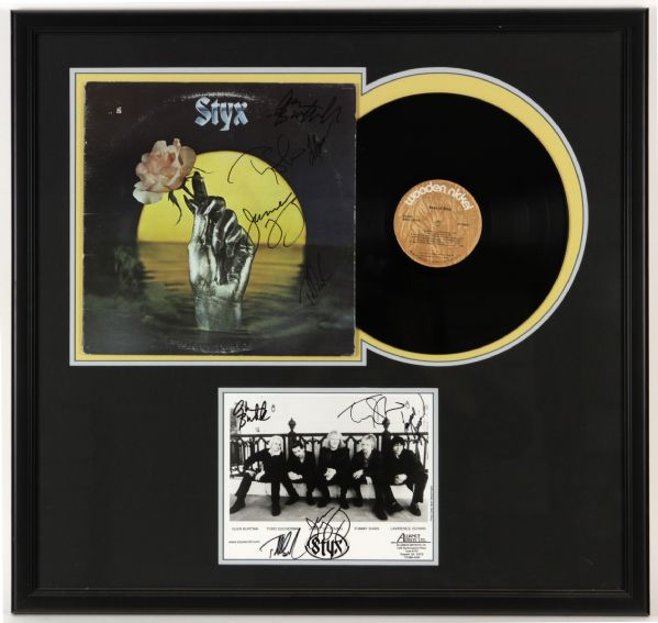 1972-74 Styx Signed 28" x 29" Framed Best Of Styx Album (JSA)