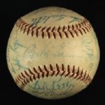 1953 Milwaukee Braves Team Signed ONL Giles Baseball w/ 27 Signatures Including Warren Spahn, Eddie Mathews, Del Crandall & More (JSA)