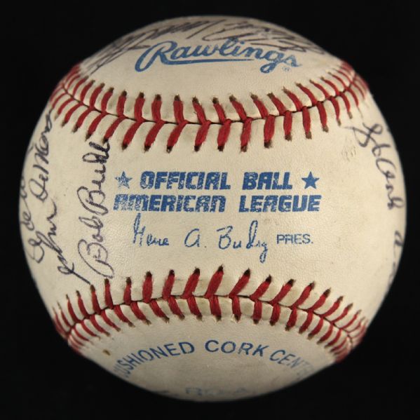 1957 Milwaukee Braves Team Signed OAL Budig Baseball w/ 15 Signatures Including Hank Aaron, Eddie Mathews, Red Schoendienst & More (JSA)