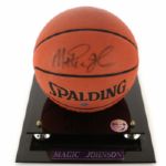 1990s Magic Johnson Los Angeles Lakers Signed Basketball (JSA)