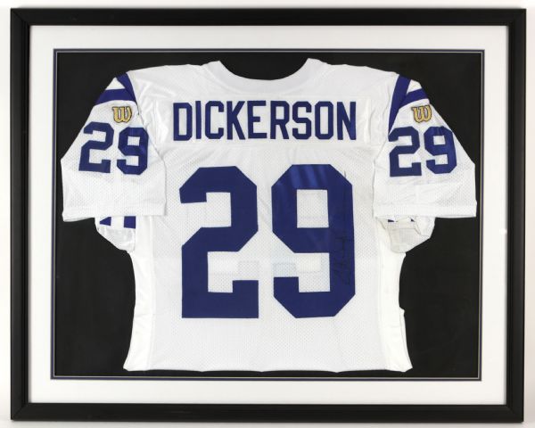 1990s Eric Dickerson Indianapolis Colts Signed 32" x 41" Framed Jersey (JSA)