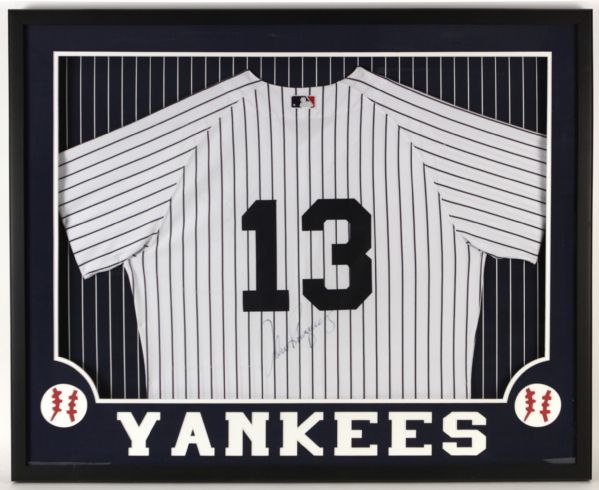 2000s Alex Rodriguez New York Yankees Signed 34" x 42" Framed Jersey (JSA)