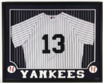 2000s Alex Rodriguez New York Yankees Signed 34" x 42" Framed Jersey (JSA)