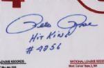 1986 Pete Rose Cincinnati Reds Signed 34 x 42 Framed All Time Hit King Commemorative Jersey (JSA) 137/500