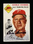 1954 Earle Combs Philadelphia Phillies Topps #183 Trading Card (JSA)