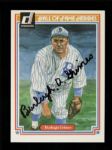 1983 Burleigh Grimes Brooklyn Dodgers Signed Donruss #21 Hall of Fame Heroes Trading Card