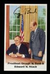 1989 George Bush Signed Perez Steele Postcard (JSA)