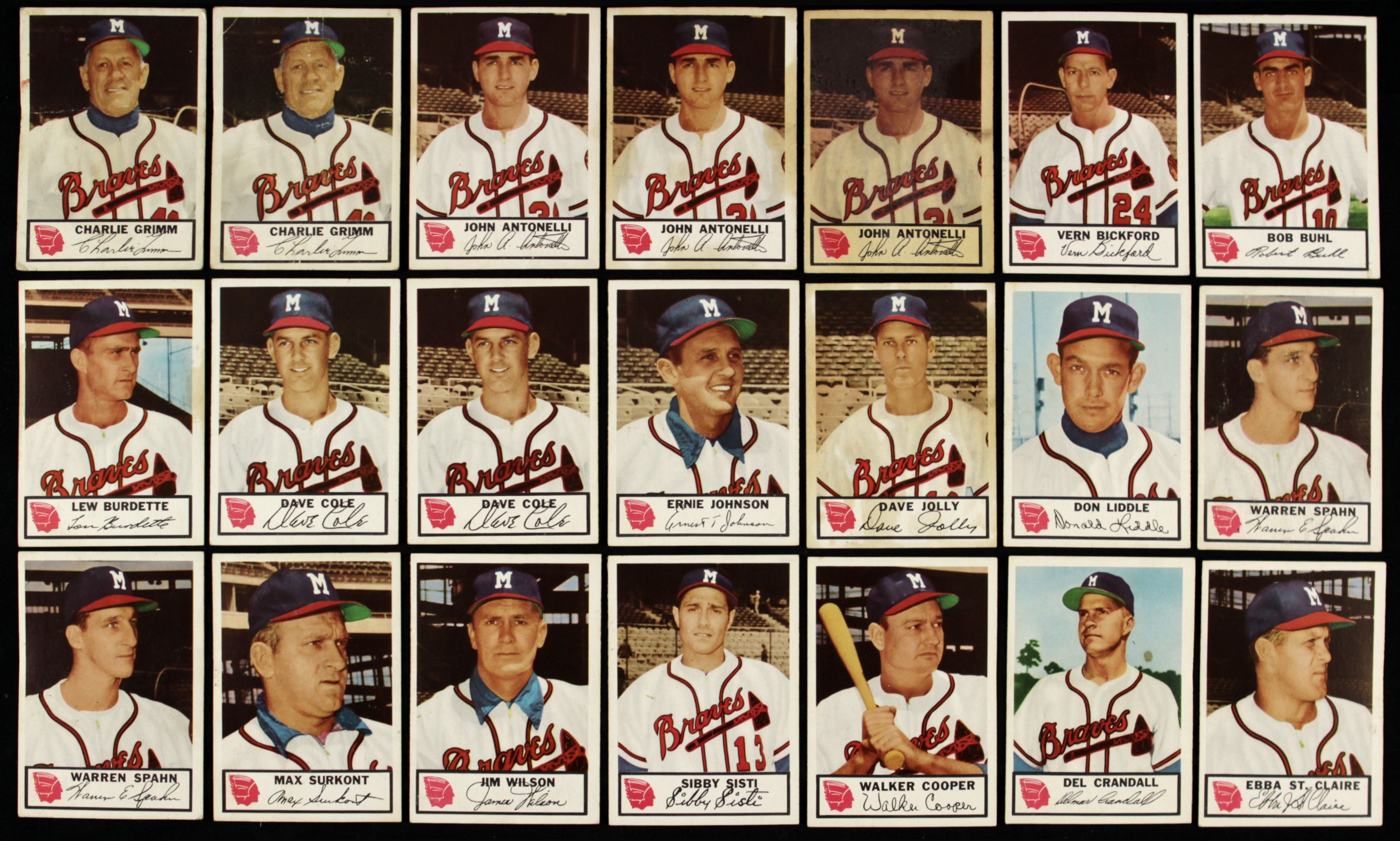 1953 Johnston Cookies Braves Vern Bickford (Braves)