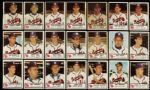 1953 Milwaukee Braves Johnston Cookies Trading Cards - Lot of 33 w/ Warren Spahn, Eddie Mathews & More