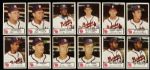1953 Milwaukee Braves Johnston Cookies Trading Cards - Lot of 33 w/ Warren Spahn, Eddie Mathews & More