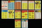 1960s-70s Football and Baseball Checklist Trading Cards - Lot of 14