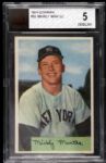 1954 Mickey Mantle New York Yankees Graded Bowman #65 Trading Card (BVG 5)