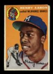 1954 Hank Aaron Milwaukee Braves Topps #128 Trading Card