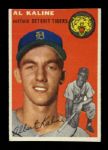 1954 Al Kaline Detroit Tigers Topps #201 Rookie Trading Card (mis cut)