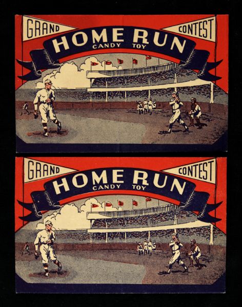1937 Leader Novelty Home Run Candy Toy Grand Contest Envelope - Lot of 2