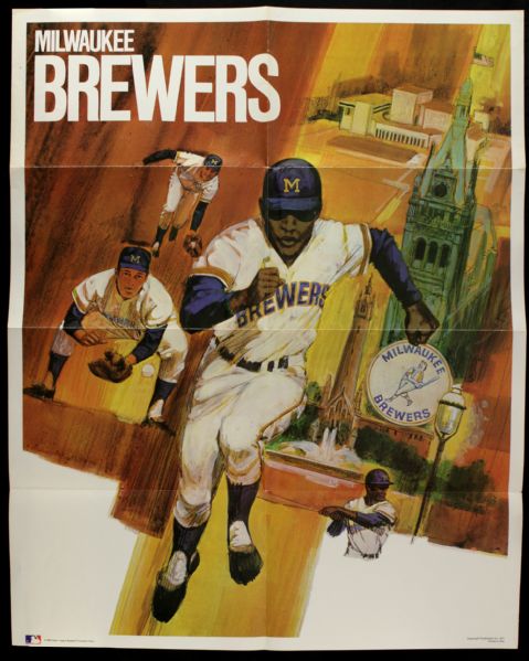 1971 Milwaukee Brewers 23" x 29" Poster